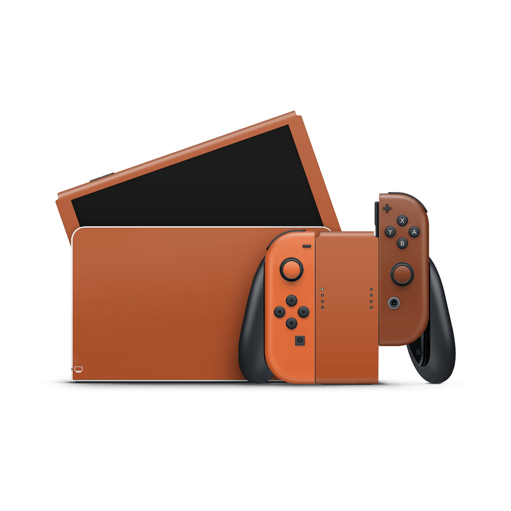 Burnt Orange Nintendo Switch OLED Decal Skin