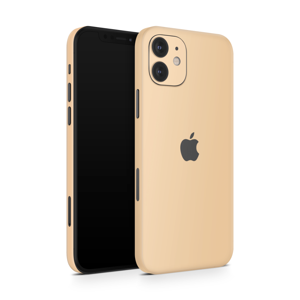 Creme Orange Apple iPhone Decal Skins