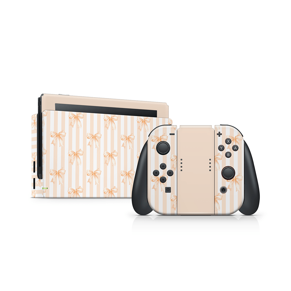 Apricot Bows Nintendo Switch Decal Skin