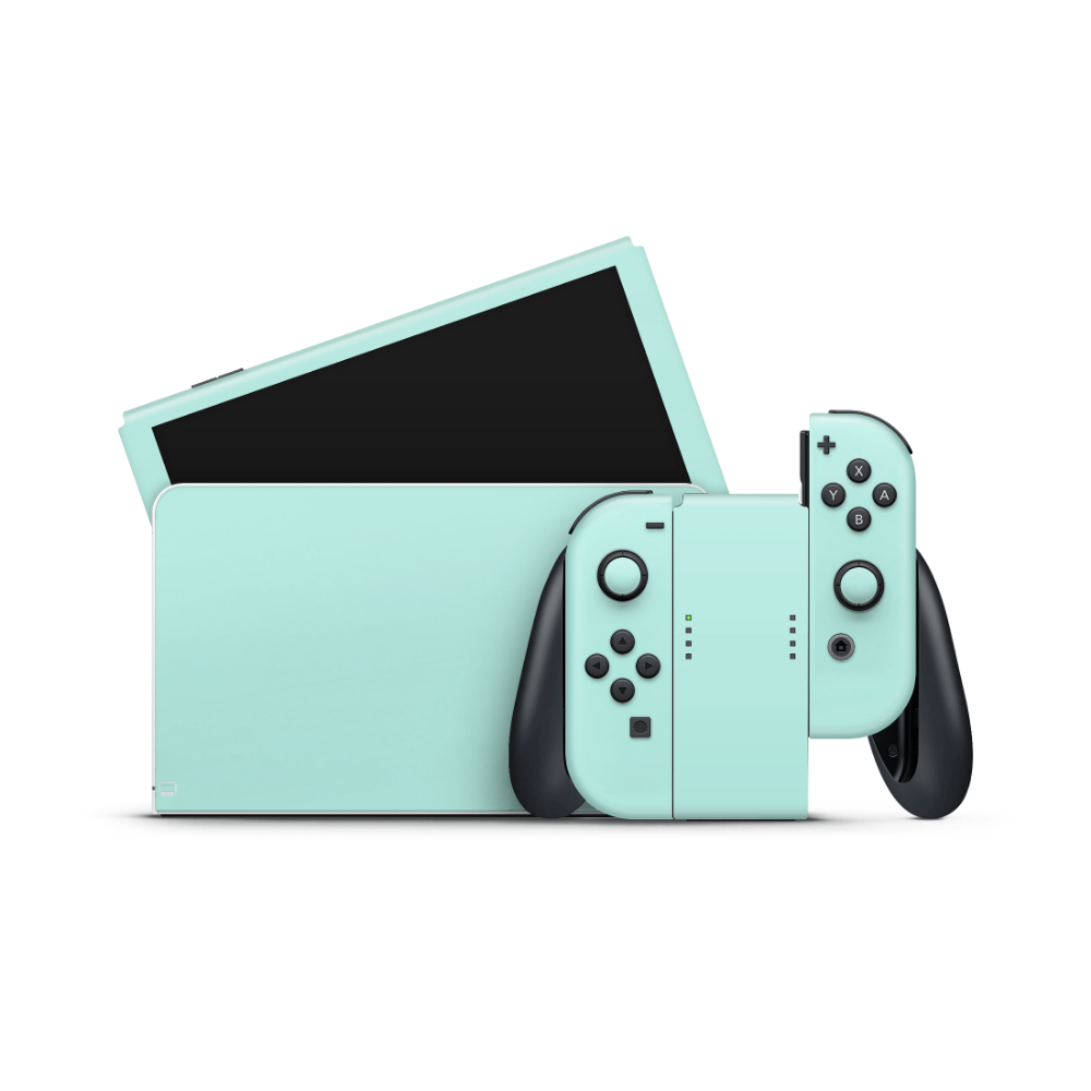 Cool Mint Nintendo Switch OLED Decal Skin