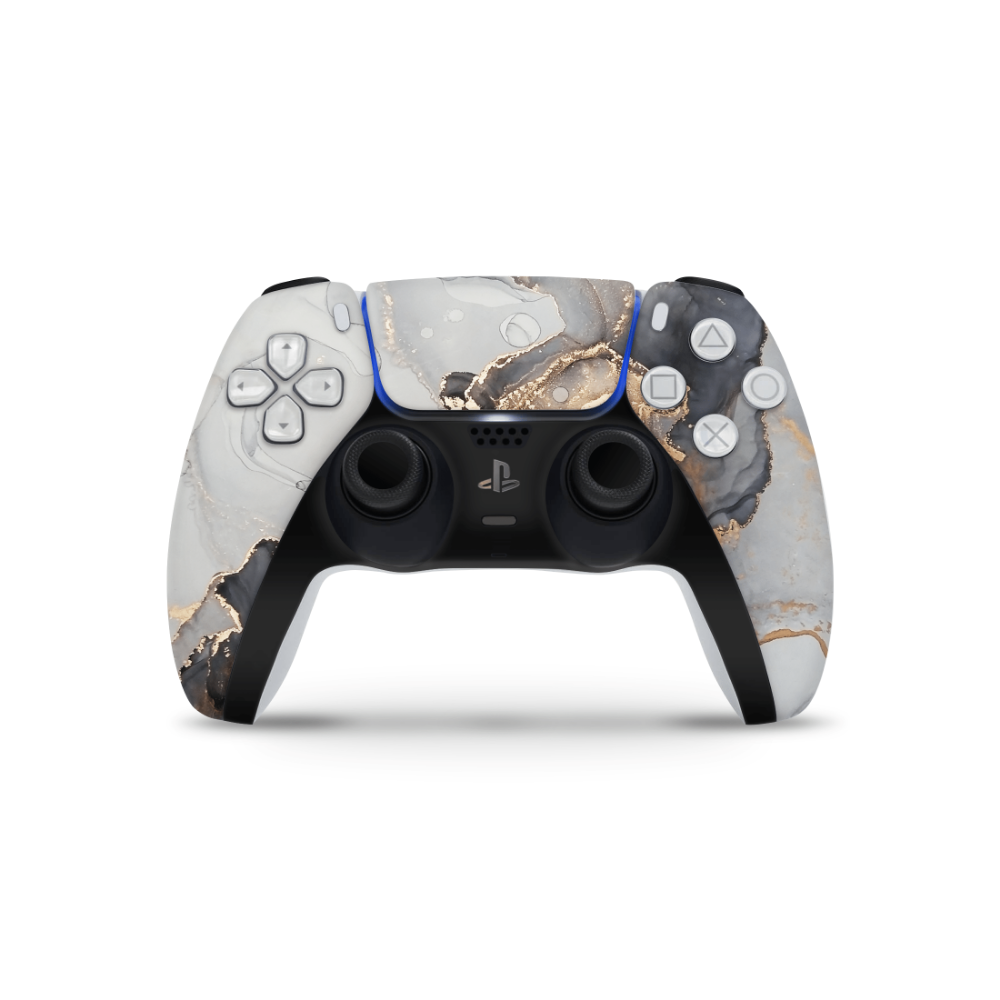 Black Marble PS5 Controller Decal Skin