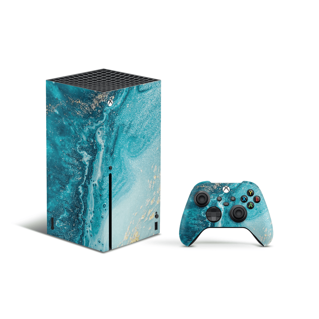 Aqua Beach Xbox Series X Decal Skin