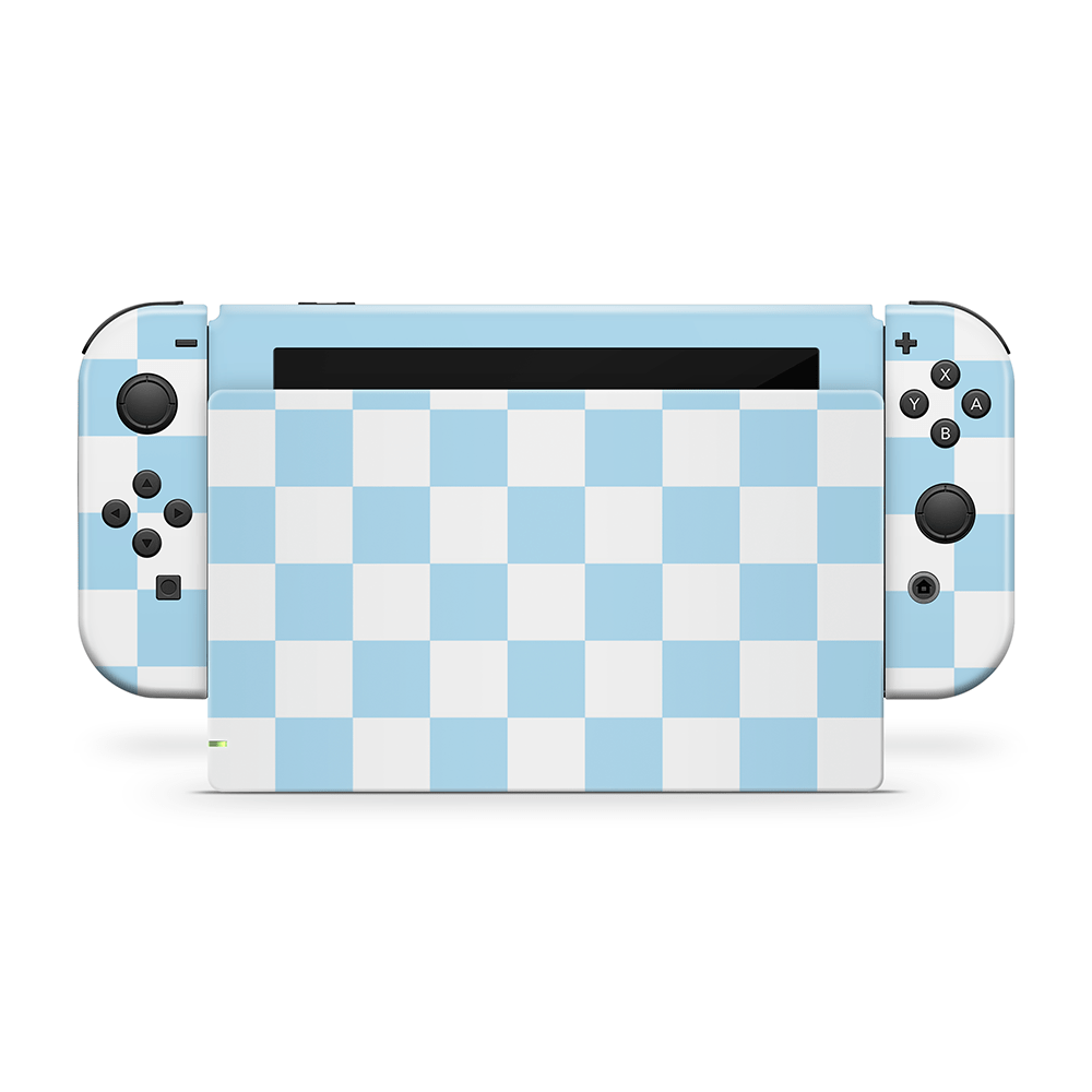 Blueberry Checkered Nintendo Switch Decal Skin