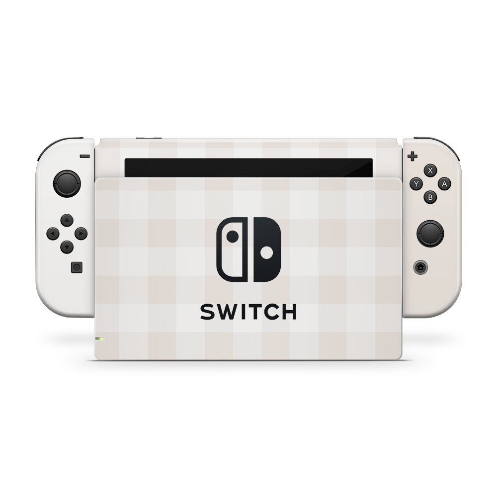 Beige Linen Nintendo Switch Decal Skin