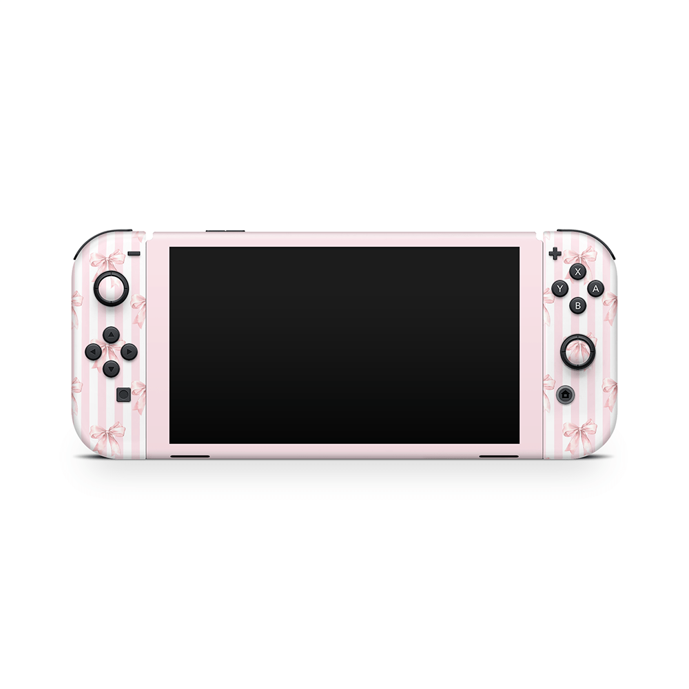 Blush Bows Nintendo Switch OLED Decal Skin