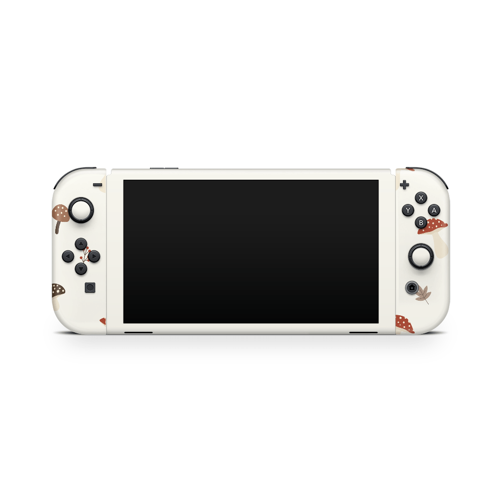 Autumn Mushies Nintendo Switch OLED Decal Skin