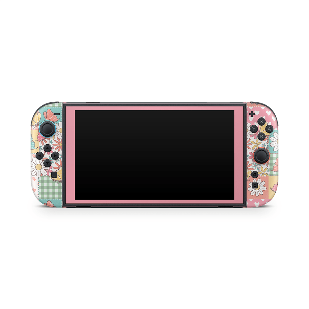 Butterfly Patchwork Nintendo Switch 2 Decal Skin