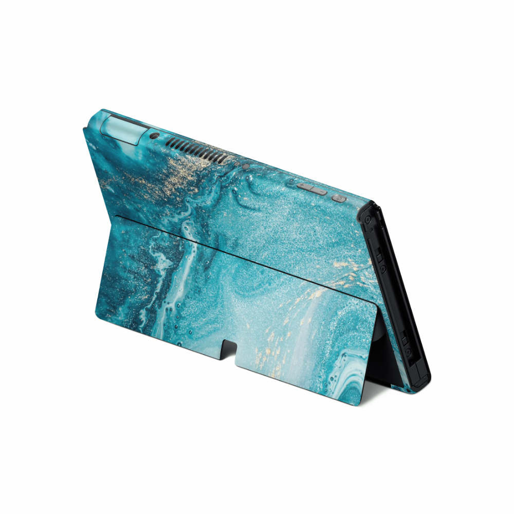 Aqua Beach Nintendo Switch OLED Decal Skin