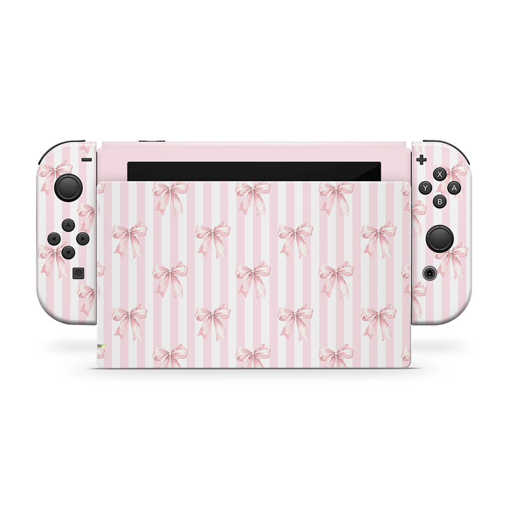 Blush Bows Nintendo Switch Decal Skin
