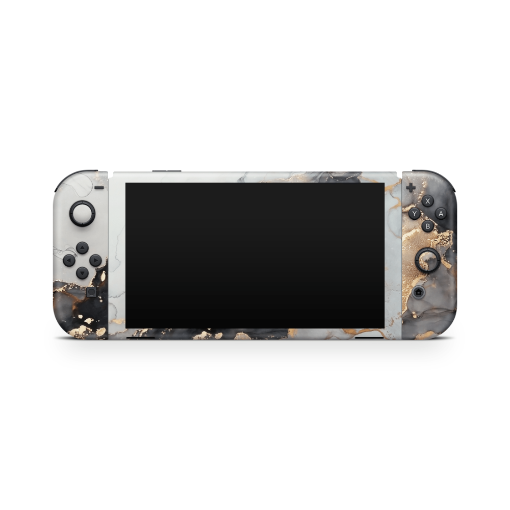 Black Marble Nintendo Switch OLED Decal Skin