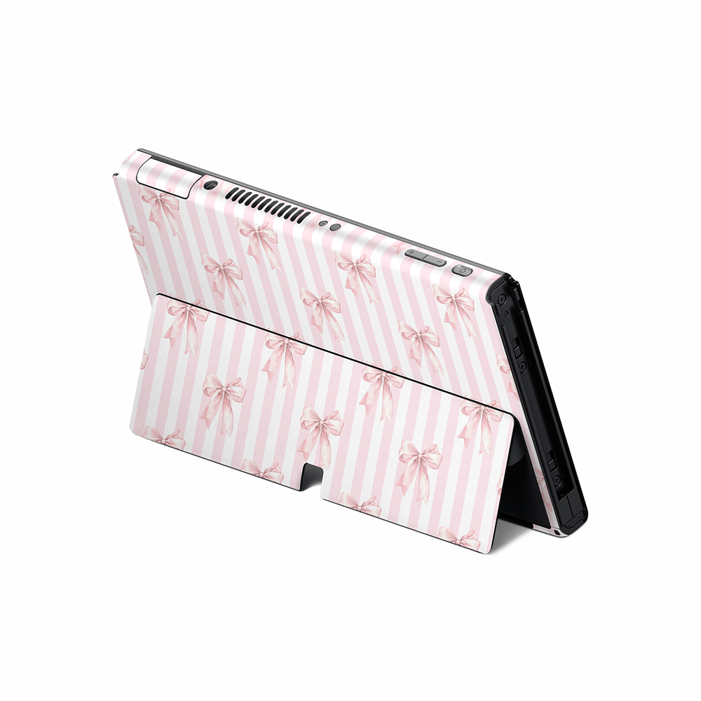 Blush Bows Nintendo Switch OLED Decal Skin