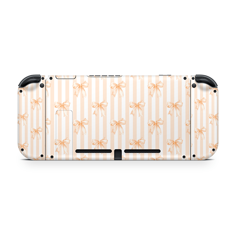Apricot Bows Nintendo Switch Decal Skin