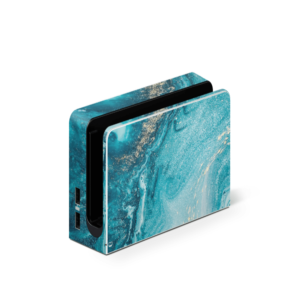 Aqua Beach Nintendo Switch OLED Decal Skin