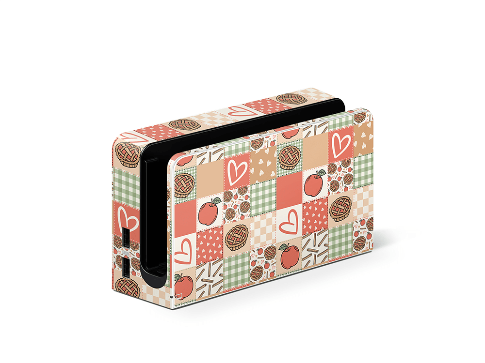 Cozy Pie Patchwork Nintendo Switch OLED Decal Skin