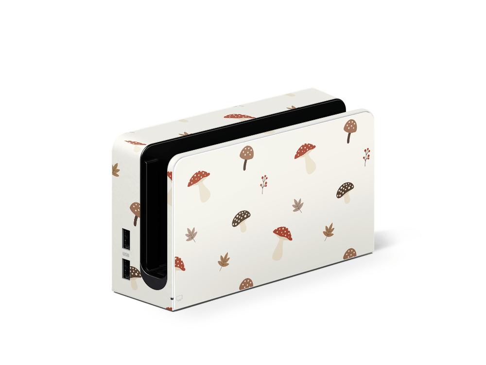 Autumn Mushies Nintendo Switch OLED Decal Skin