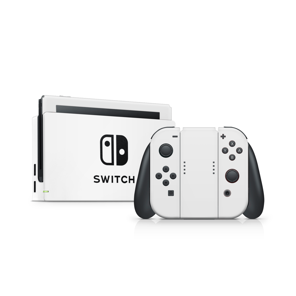 Crisp White Nintendo Switch Decal Skin