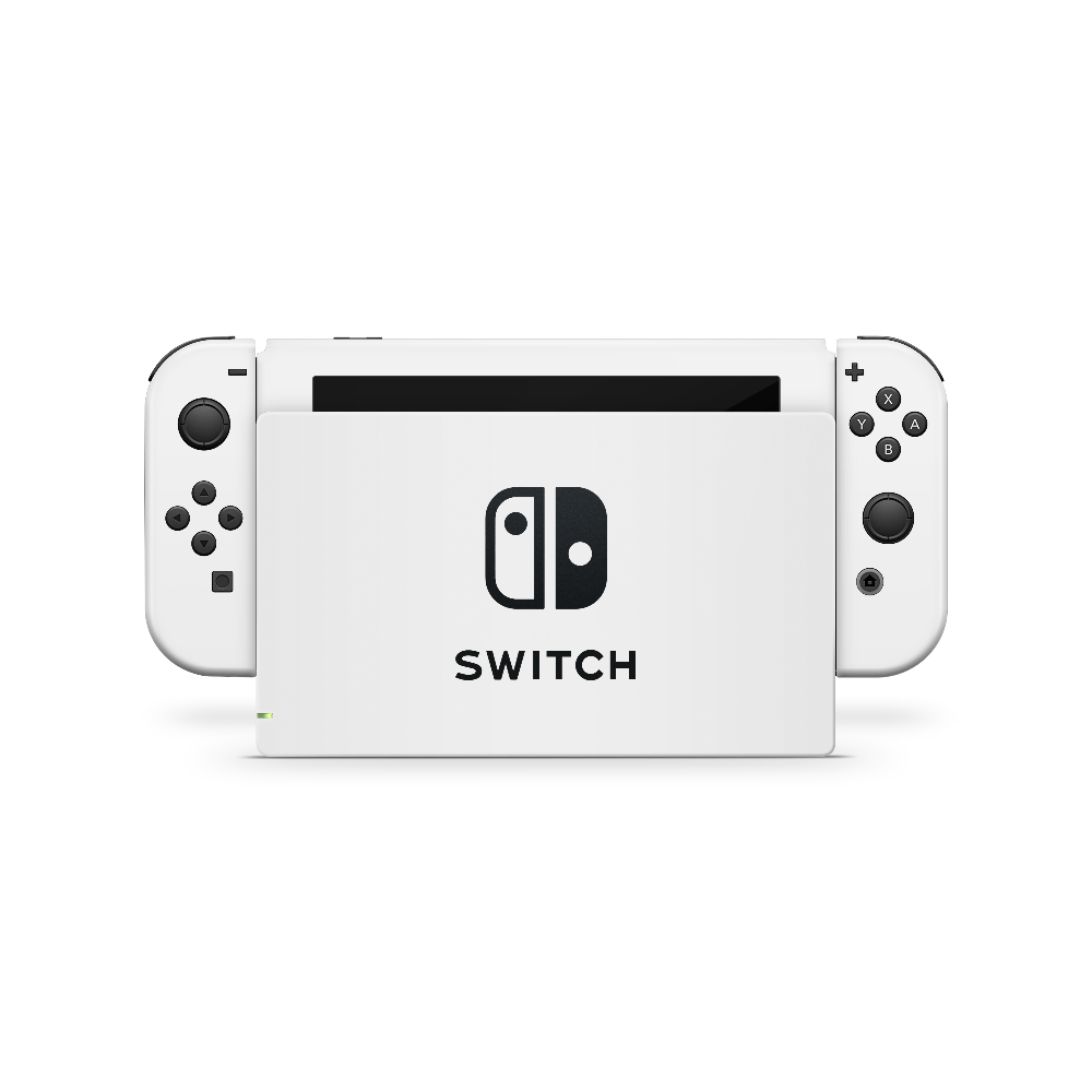 Crisp White Nintendo Switch Decal Skin
