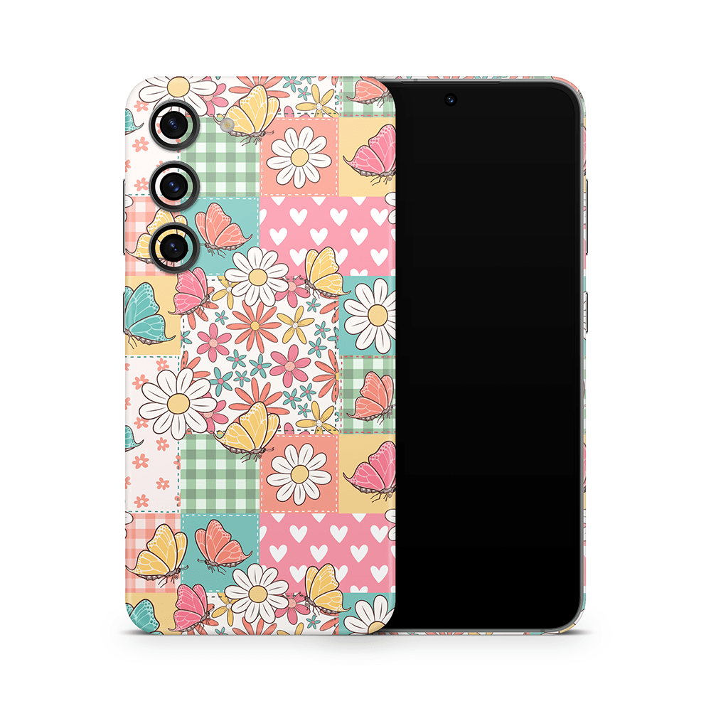 Butterfly Patchwork Samsung Galaxy S Decal Skins