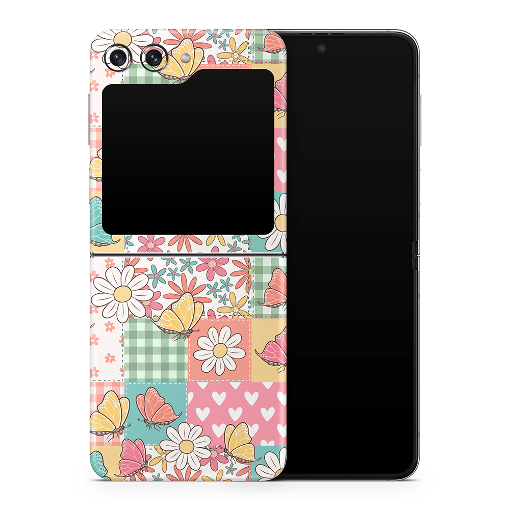Butterfly Patchwork Samsung Galaxy Z Flip / Fold Decal Skins