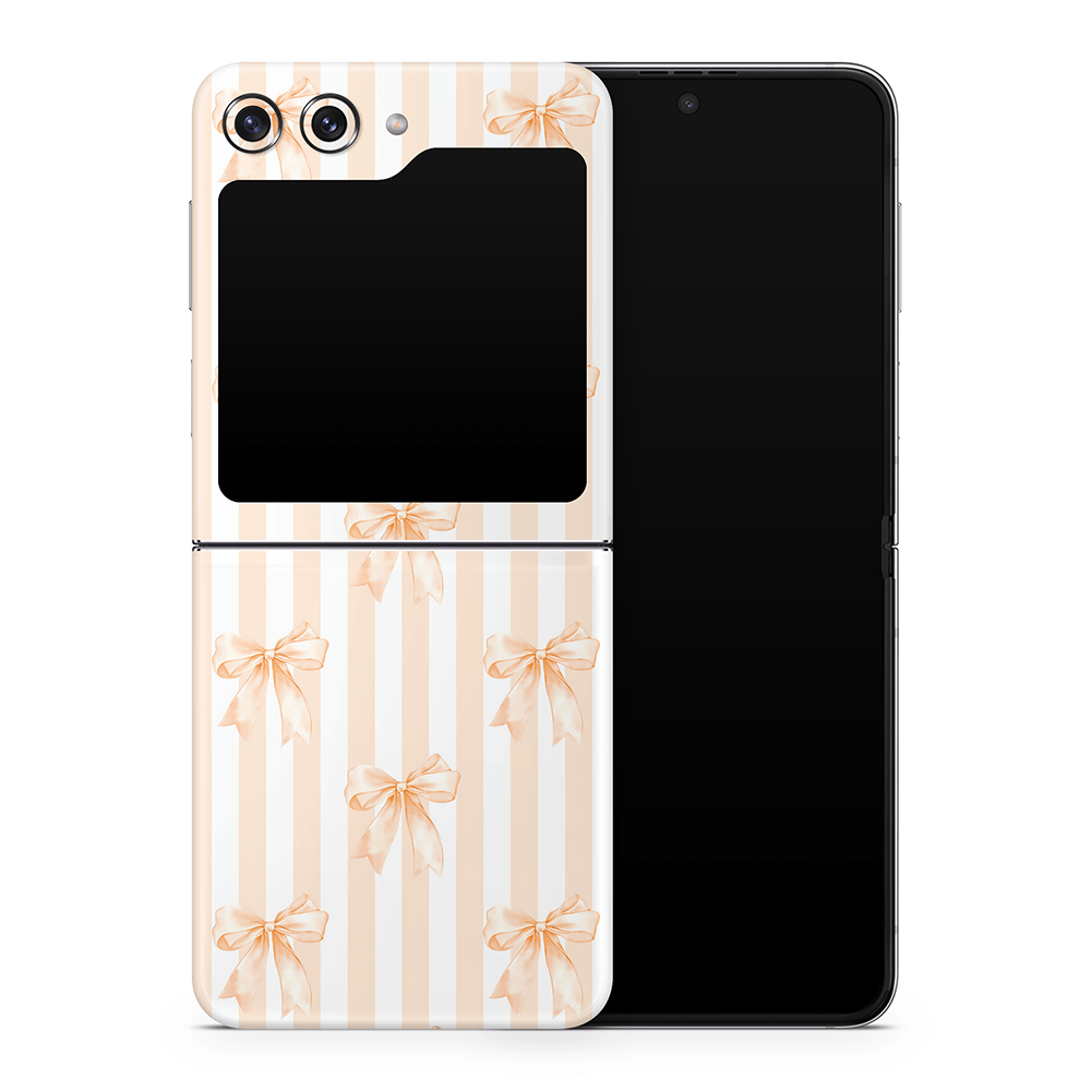 Apricot Bows Samsung Galaxy Z Flip / Fold Decal Skins