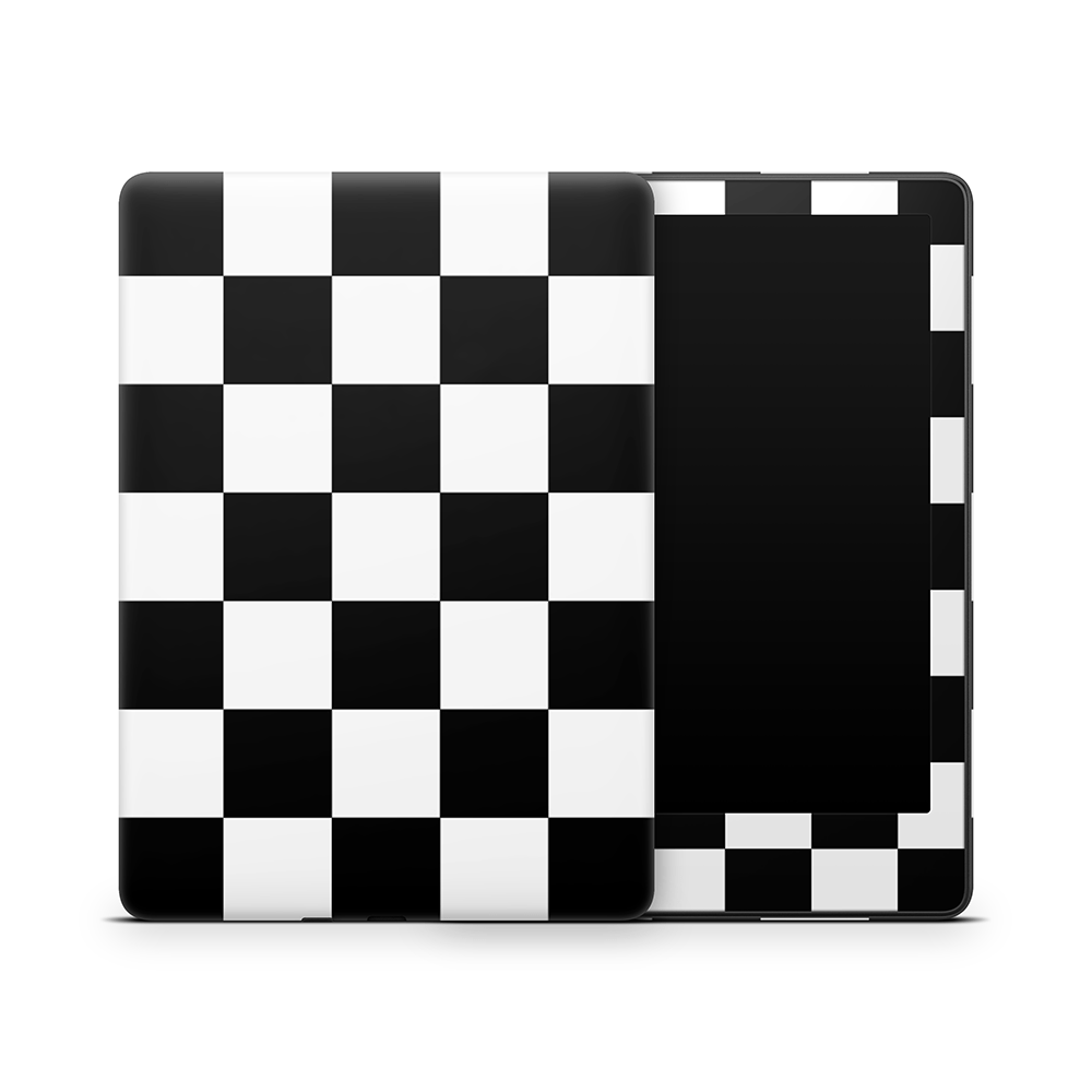 Black Checkered Amazon Kindle Decal Skins