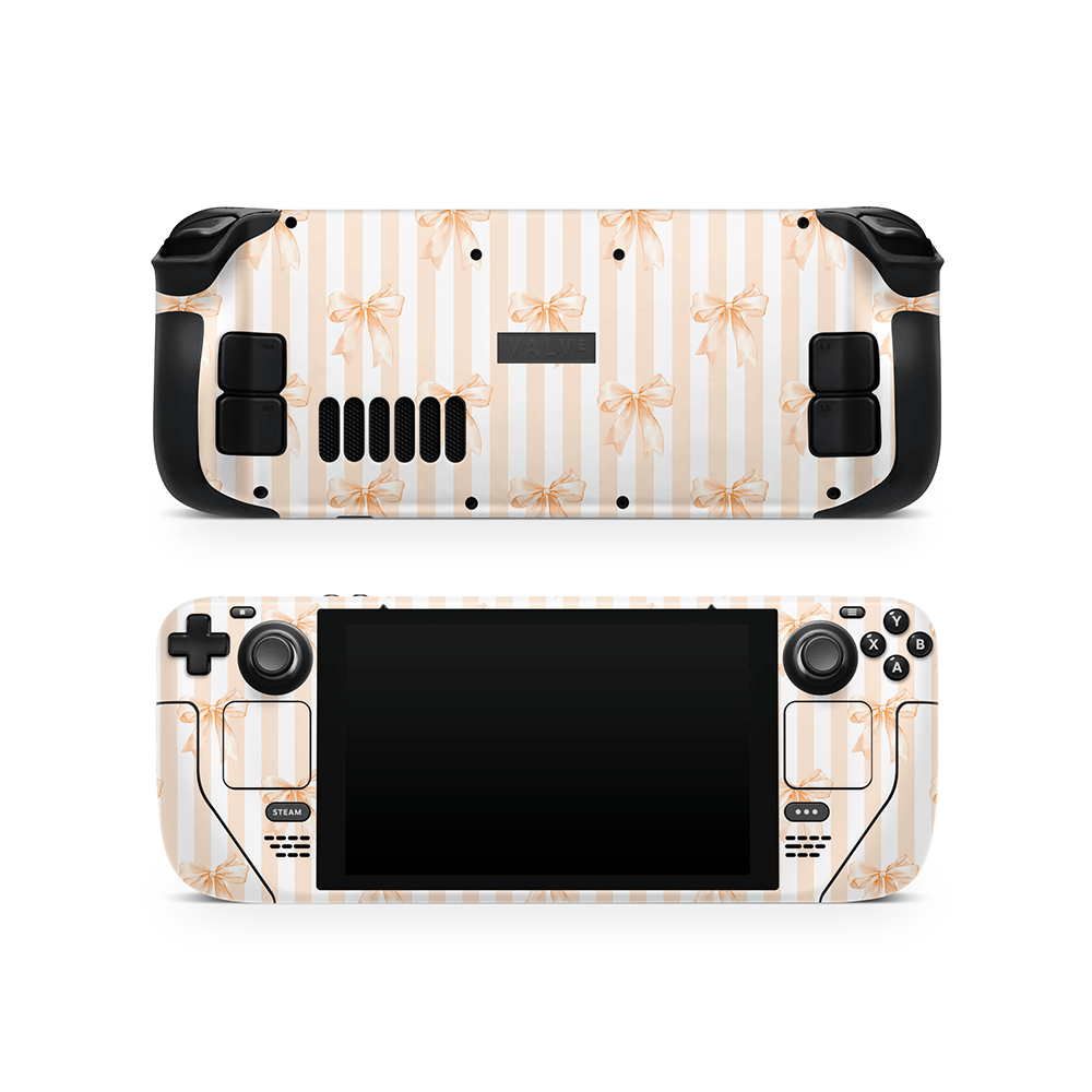 Apricot Bows Steam Deck LCD / OLED Decal Skin