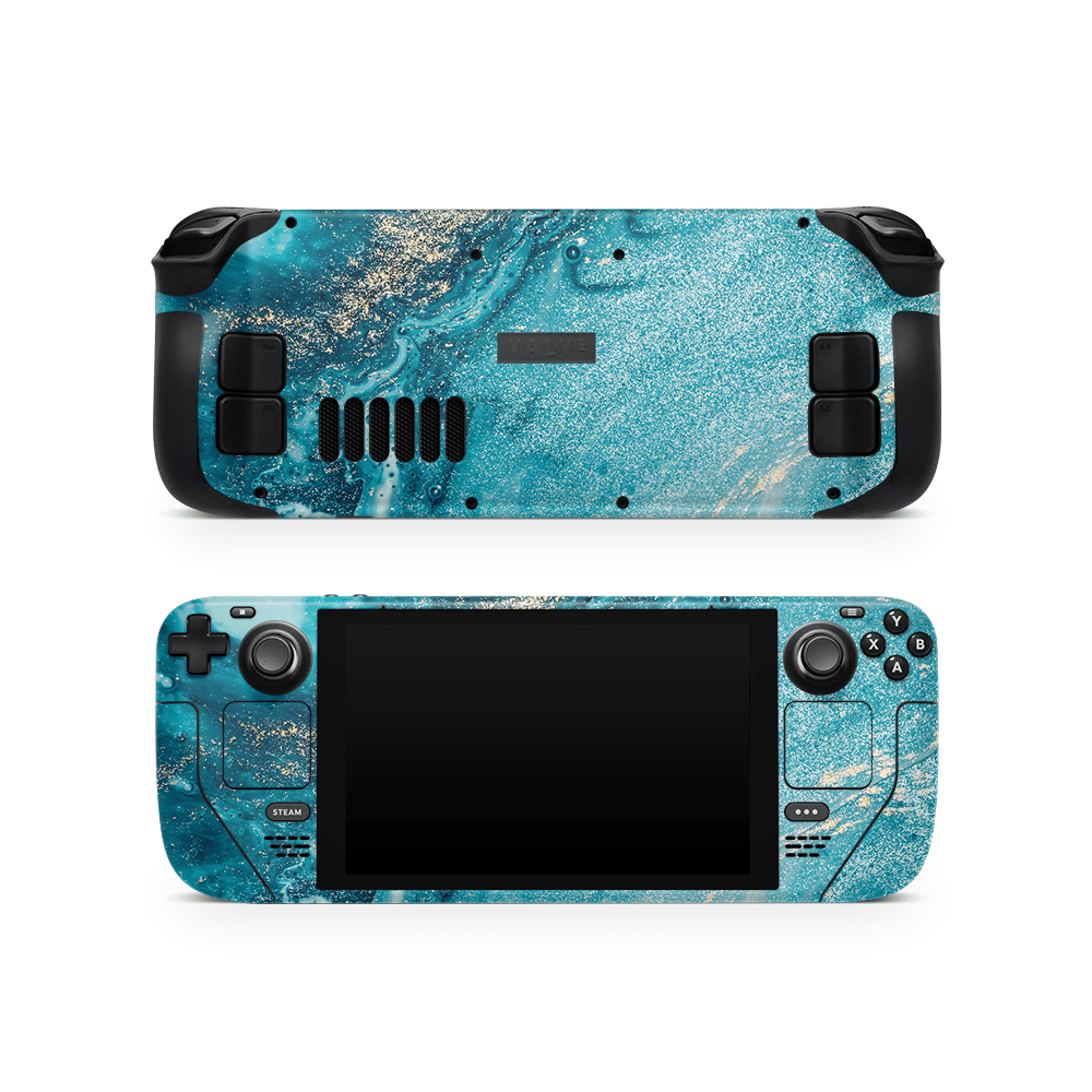 Aqua Beach Steam Deck LCD / OLED Decal Skin
