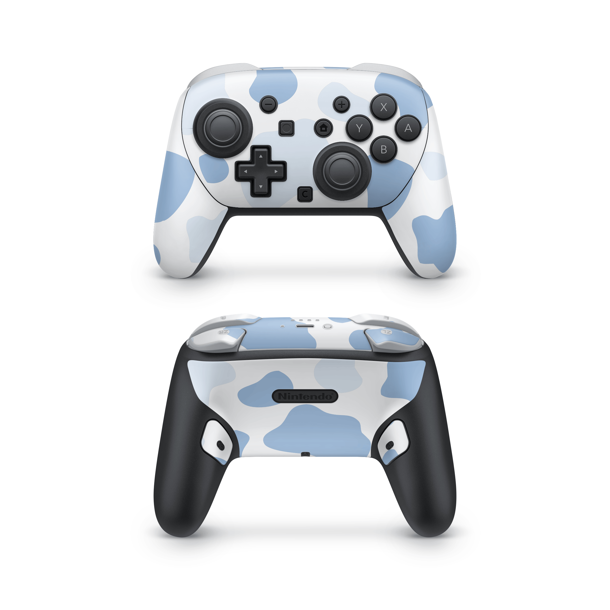 Blueberry Moo Moo Nintendo Switch Pro Controller Decal Skins