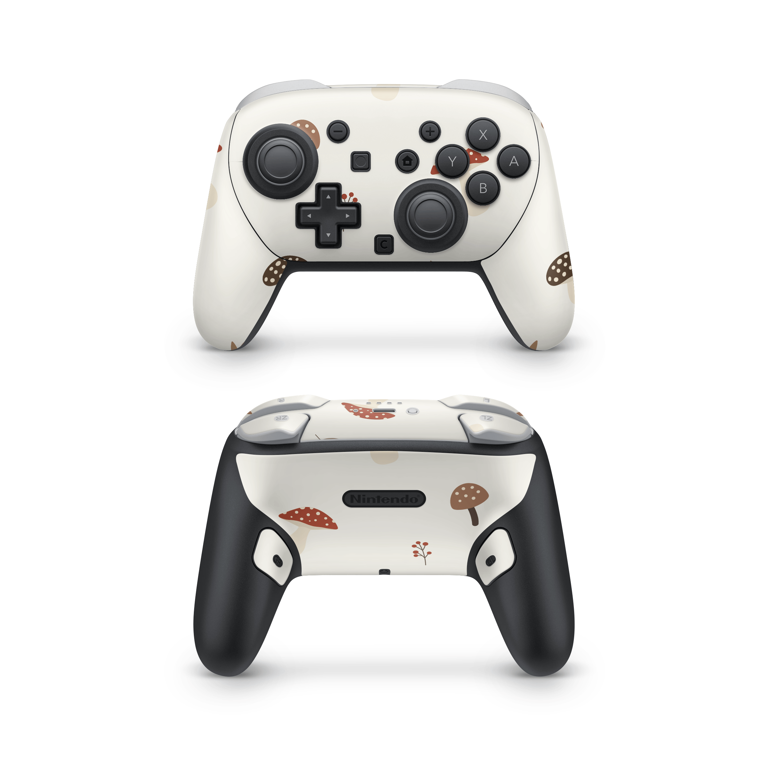 Autumn Mushies Nintendo Switch Pro Controller Decal Skins