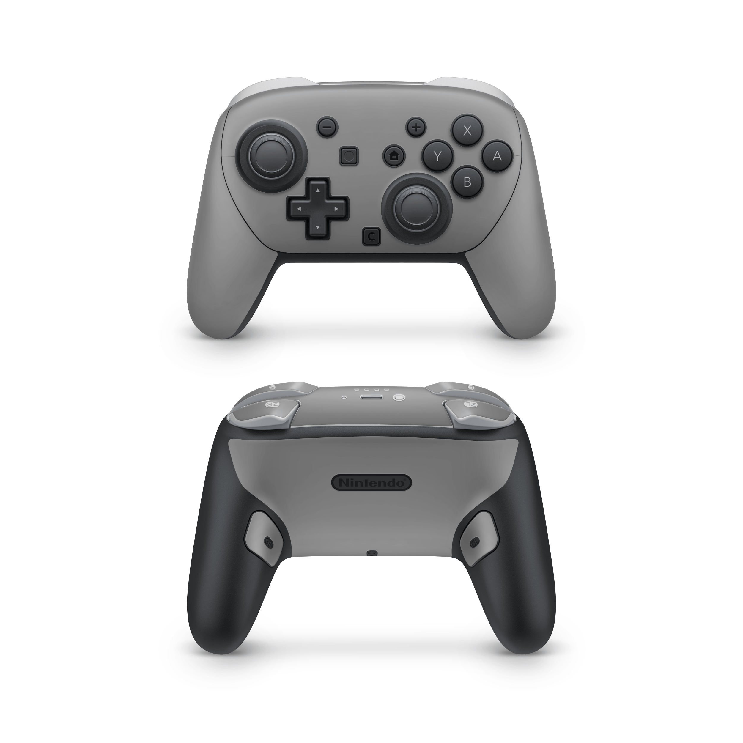 Balanced Grey Nintendo Switch Pro Controller Decal Skins