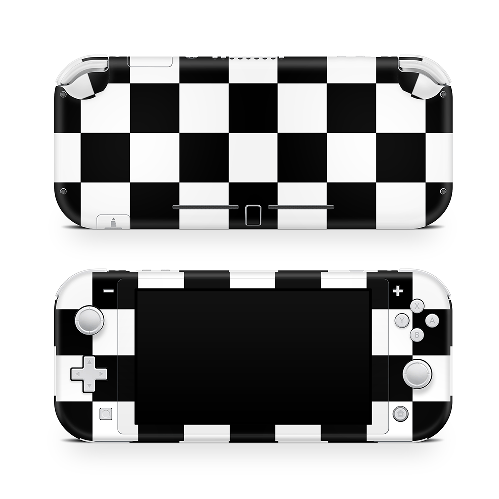 Black Checkered Nintendo Switch Lite Decal Skin