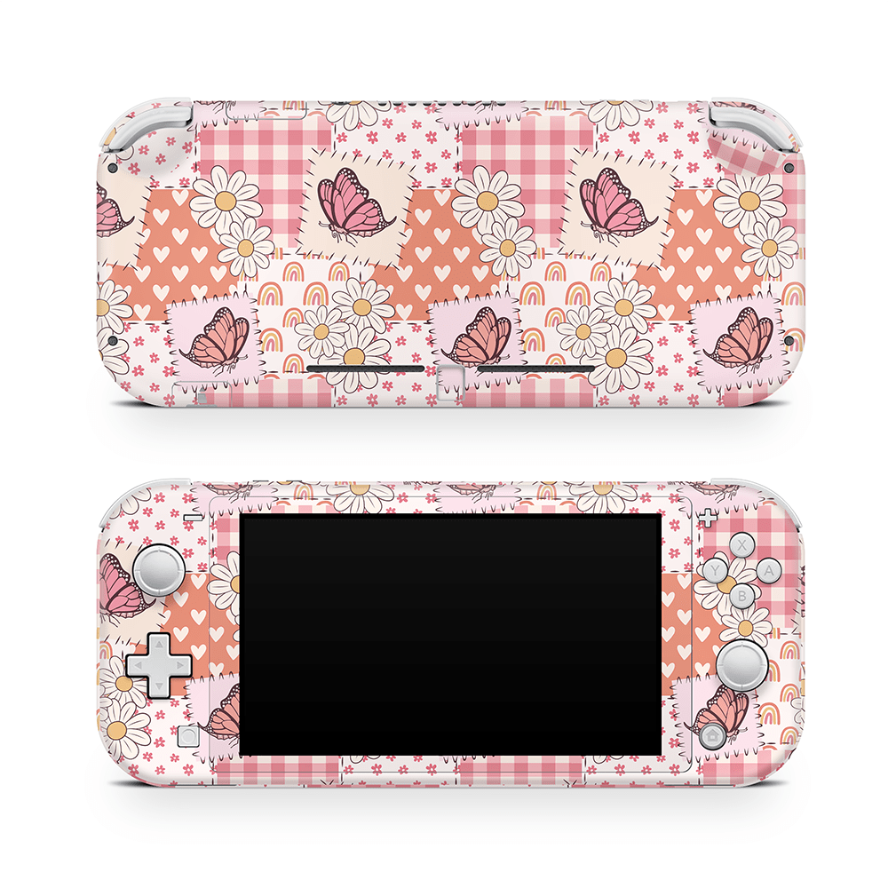 Blush Patchwork Nintendo Switch Lite Decal Skin