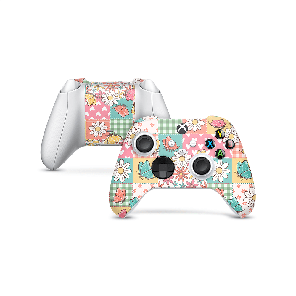 Butterfly Patchwork Xbox Series Controller Decal Skin