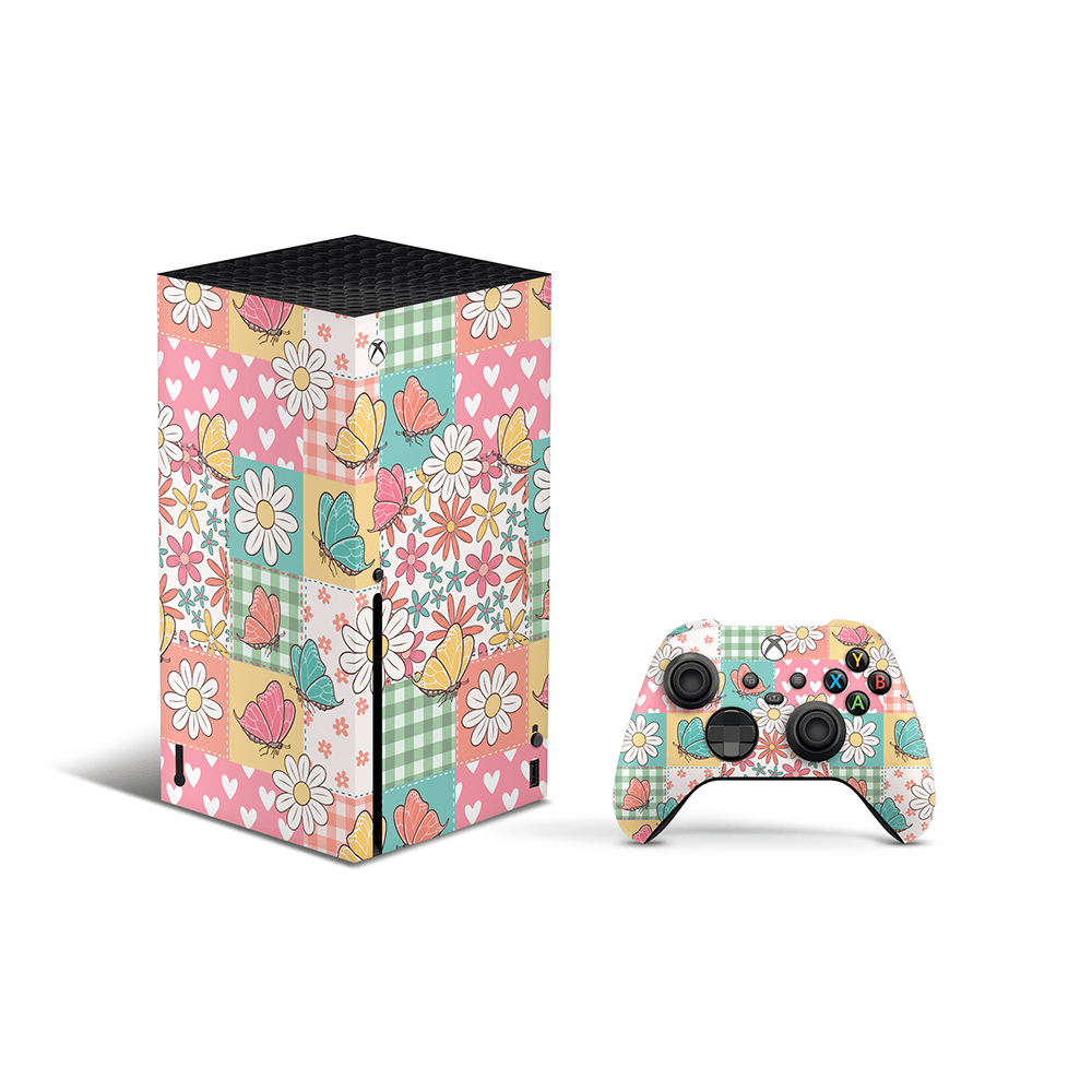 Butterfly Patchwork Xbox Series X Decal Skin