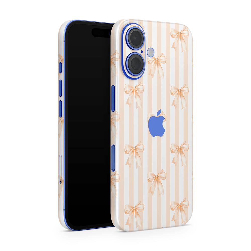 Apricot Bows Apple iPhone Decal Skins