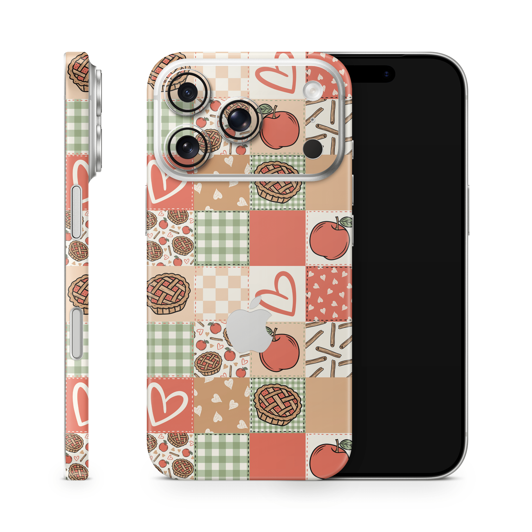 Cozy Pie Patchwork Apple iPhone Decal Skins