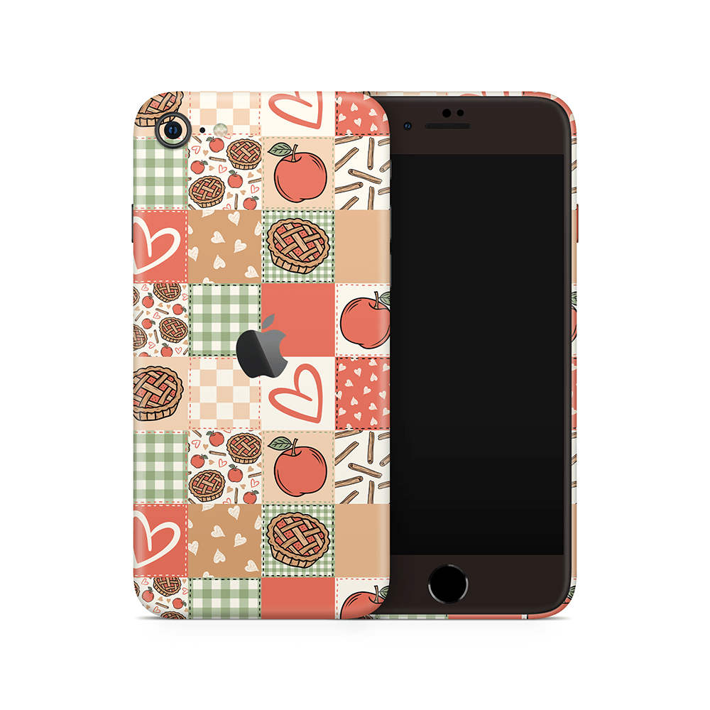 Cozy Pie Patchwork Apple iPhone Decal Skins