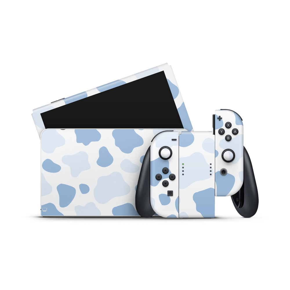 Blueberry Moo Moo Nintendo Switch OLED Decal Skin