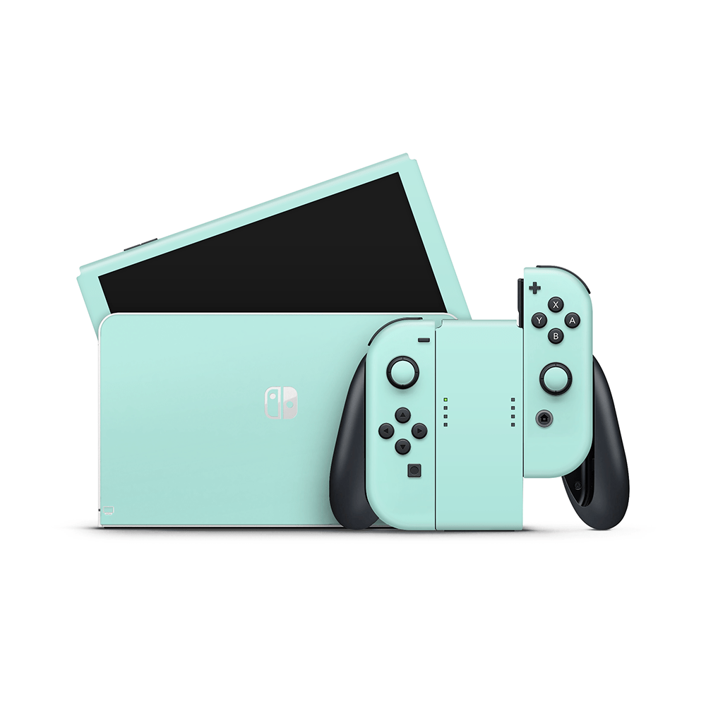 Cool Mint Nintendo Switch OLED Decal Skin